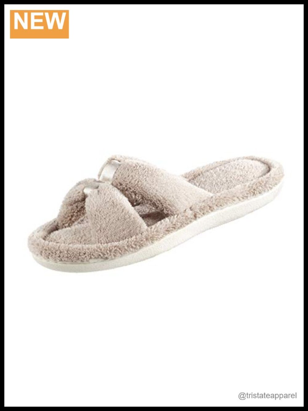 Microterry X-Slide Slippers with Memory Foam Comfort Open Toe